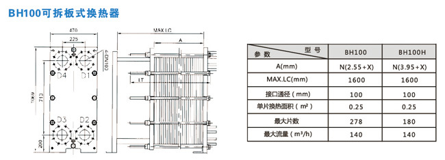 可拆板式換熱器尺寸 可拆板式換熱器尺寸